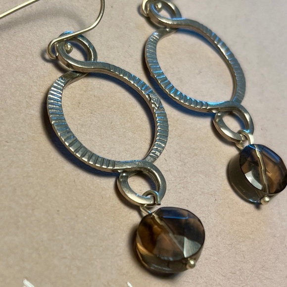 Silpada Smokey Quartz Drop Earrings - Picture 4 of 9